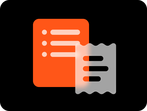 Recibos de transações detalhados